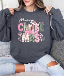 vintage christmas sweatshirt for women merry christmas design soft and comfortable holiday apparel ani2y scaled