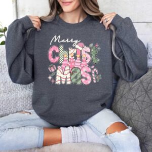 vintage christmas sweatshirt for women merry christmas design soft and comfortable holiday apparel ani2y scaled