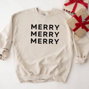 vintage christmas sweatshirt for women merry crewneck with minimal design comfortable holiday apparel 42zsc