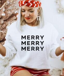 vintage christmas sweatshirt for women merry crewneck with minimal design comfortable holiday apparel yoxzs