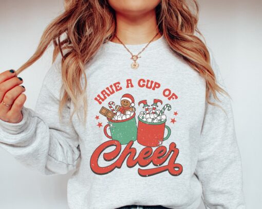 vintage christmas sweatshirt for women retro crewneck design comfortable fit perfect for holiday celebrations yp2fc