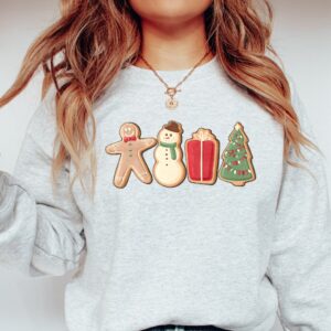 vintage christmas sweatshirt for women retro crewneck with fun holiday design comfortable xmas top vq4ck