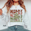 Vintage Christmas Sweatshirt for Women Retro Design with Vintage Christmas Tree Print Oversized Holiday Top for Xmas Parties