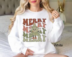 vintage christmas sweatshirt for women retro design with vintage christmas tree print oversized holiday top for xmas parties pgbwp