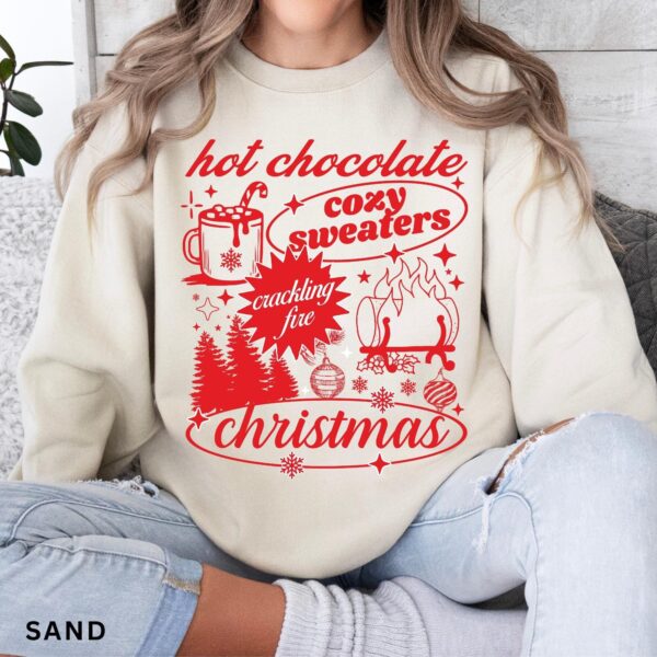 vintage christmas sweatshirt for women retro holiday shirt with fun hot chocolate design trendy and comfortable apparel cps5q