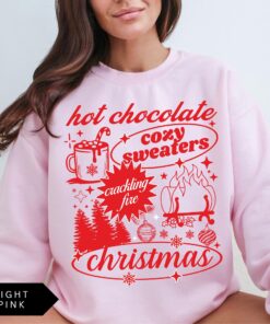 vintage christmas sweatshirt for women retro holiday shirt with fun hot chocolate design trendy and comfortable apparel ed0al