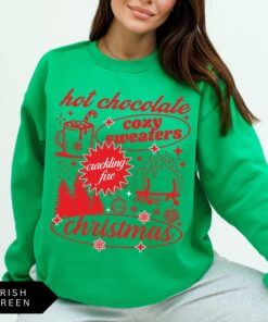 vintage christmas sweatshirt for women retro holiday shirt with fun hot chocolate design trendy and comfortable apparel vlrks