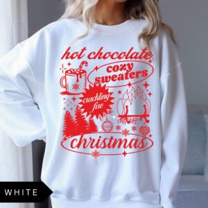 vintage christmas sweatshirt for women retro holiday shirt with fun hot chocolate design trendy and comfortable apparel xpwdd