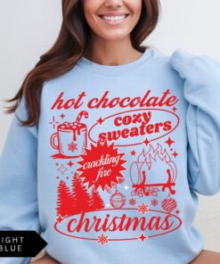 vintage christmas sweatshirt for women retro holiday shirt with fun hot chocolate design trendy and comfortable apparel yar0k