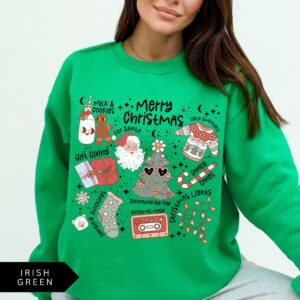 vintage christmas sweatshirt for women retro holiday sweater with trendy merry christmas design comfortable and stylish apparel apjgw