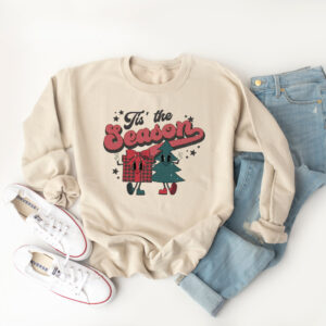 vintage christmas sweatshirt for women retro xmas crewneck with trendy design comfortable and fun holiday apparel ycm3z