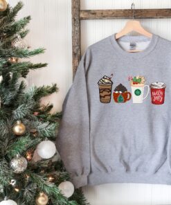 vintage christmas sweatshirt for women trendy holiday sweater with cute christmas coffee design 6gdiw