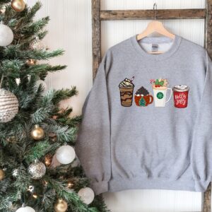 vintage christmas sweatshirt for women trendy holiday sweater with cute christmas coffee design 6gdiw