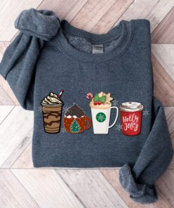 vintage christmas sweatshirt for women trendy holiday sweater with cute christmas coffee design z5ias