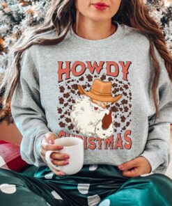 vintage christmas sweatshirt for women western style with cowgirl design perfect for country holiday gatherings and festive outfits xzkni