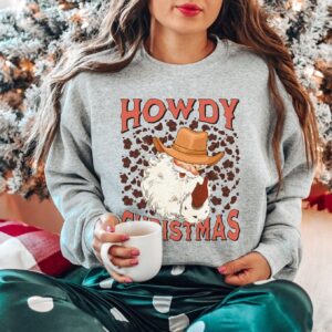 vintage christmas sweatshirt for women western style with cowgirl design perfect for country holiday gatherings and festive outfits xzkni