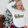 vintage christmas sweatshirt for women with believe and merry bright design comfortable crewneck style for holiday wear rwgmt scaled