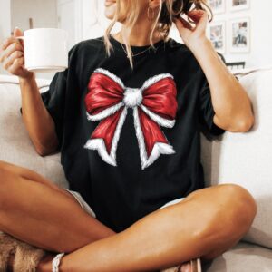 vintage christmas sweatshirt for women with bow design long sleeve shirt for christmas 2024 celebrations ke9es scaled