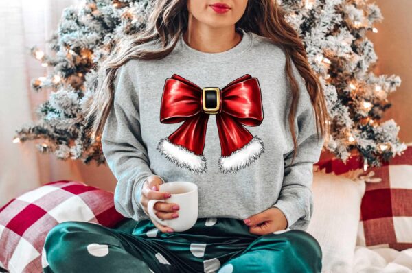 vintage christmas sweatshirt for women with bow design retro crewneck for holiday parties and winter gatherings agw9i