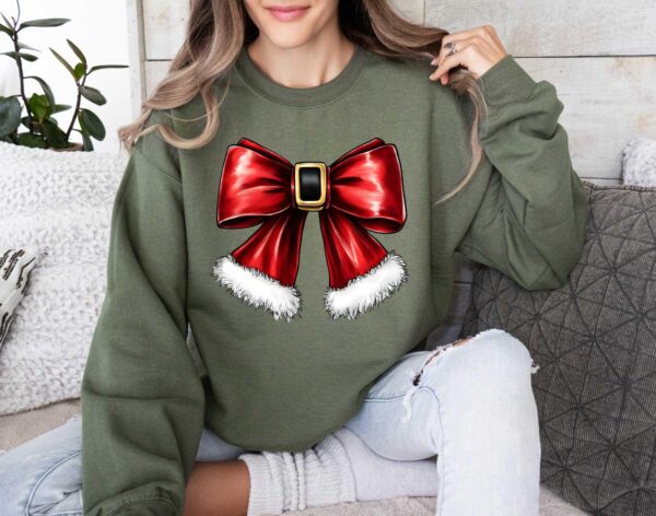 vintage christmas sweatshirt for women with bow design retro crewneck for holiday parties and winter gatherings igpqv