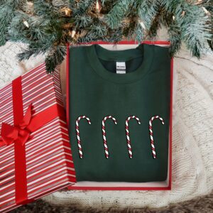 vintage christmas sweatshirt for women with candy cane design plus size crewneck holiday apparel snahc