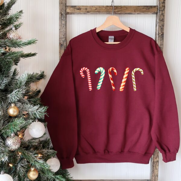 vintage christmas sweatshirt for women with candy cane design plus size crewneck long sleeve merry and bright holiday apparel wm96w