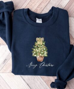 vintage christmas sweatshirt for women with christmas tree design and comfortable crewneck style for winter wear myng4 scaled