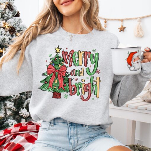 vintage christmas sweatshirt for women with cute bow design family holiday hoodie for fun celebrations and seasonal comfort 3kq0o scaled