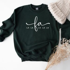 vintage christmas sweatshirt for women with fa la la design comfortable crewneck style for holiday outfits and festive celebrations ztdxt