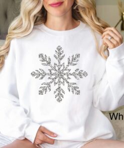 vintage christmas sweatshirt for women with faux glitter silver snowflake design ideal for winter and holiday celebrations uk7kk