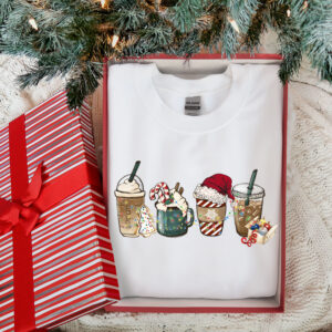 vintage christmas sweatshirt for women with fun coffee design in soft fabric ideal for holiday gatherings and seasonal celebrations 1iudw