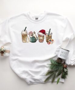 vintage christmas sweatshirt for women with fun coffee design in soft fabric ideal for holiday gatherings and seasonal celebrations cluxb scaled