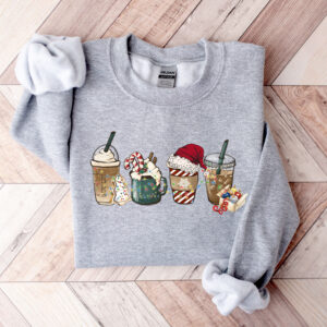 vintage christmas sweatshirt for women with fun coffee design in soft fabric ideal for holiday gatherings and seasonal celebrations y8sqs