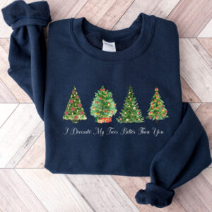 vintage christmas sweatshirt for women with fun tree design and comfortable crewneck style for winter wear 1rics