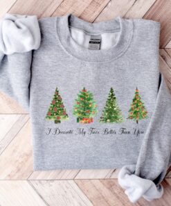 vintage christmas sweatshirt for women with fun tree design and comfortable crewneck style for winter wear lap3o scaled