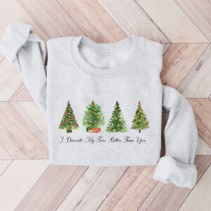 vintage christmas sweatshirt for women with fun tree design and comfortable crewneck style for winter wear rfe92