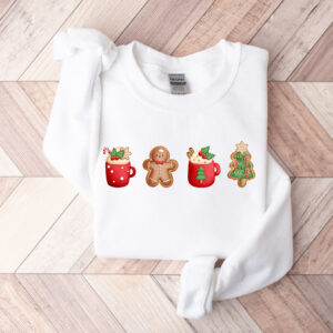 vintage christmas sweatshirt for women with funny coffee design and soft fabric tywdi