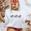 vintage christmas sweatshirt for women with ho ho ho design and comfortable crewneck style 0idsb