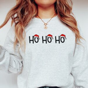 vintage christmas sweatshirt for women with ho ho ho design and comfortable crewneck style 2gcee