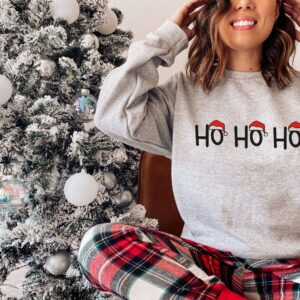 vintage christmas sweatshirt for women with ho ho ho design and comfortable crewneck style 2mvsk