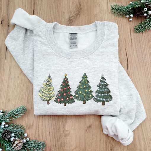 vintage christmas sweatshirt for women with holiday tree design and comfortable crewneck style for winter wear smoz2 scaled