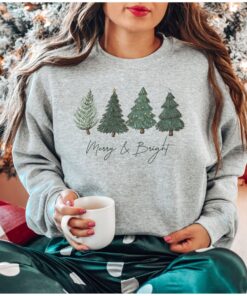 vintage christmas sweatshirt for women with holiday tree design and winter crewneck style gefvd