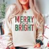 vintage christmas sweatshirt for women with leopard print design and marry and bright theme swqhv