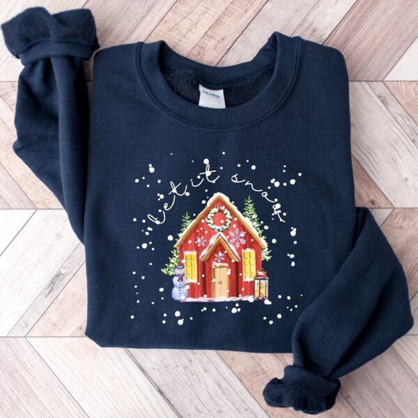 vintage christmas sweatshirt for women with let it snow design and merry and bright theme ideal christmas crewneck sweater 2vsle scaled