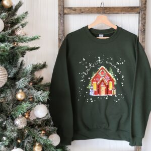 vintage christmas sweatshirt for women with let it snow design and merry and bright theme ideal christmas crewneck sweater c1oaz