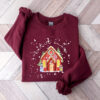 vintage christmas sweatshirt for women with let it snow design and merry and bright theme ideal christmas crewneck sweater qmnzg