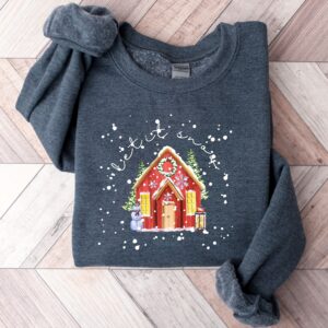 vintage christmas sweatshirt for women with let it snow design and merry and bright theme ideal christmas crewneck sweater wzkiv