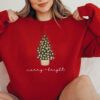 vintage christmas sweatshirt for women with merry and bright design featuring a christmas tree crewneck style for holiday comfort 8fjdq