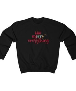 vintage christmas sweatshirt for women with merry everything design and comfortable crewneck style for holiday parties synnc