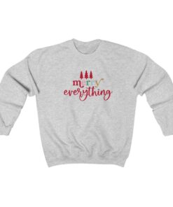 vintage christmas sweatshirt for women with merry everything design and comfortable crewneck style for holiday parties ybhat